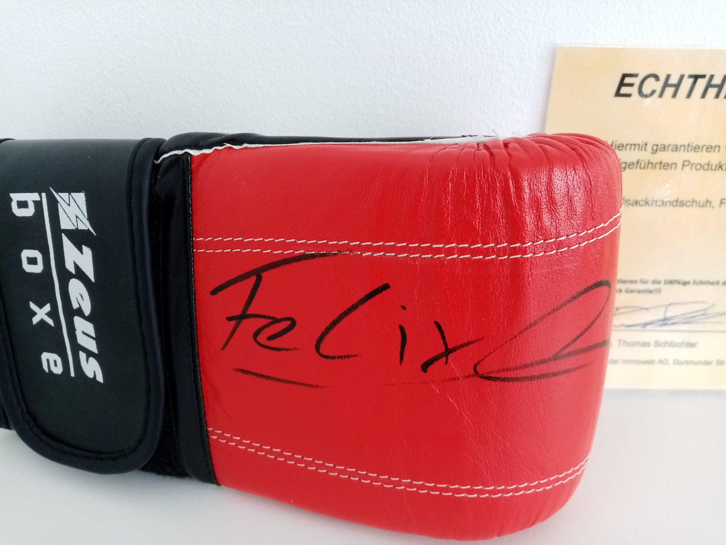 Punching bag glove Felix Sturm signed autograph signature boxing new COA