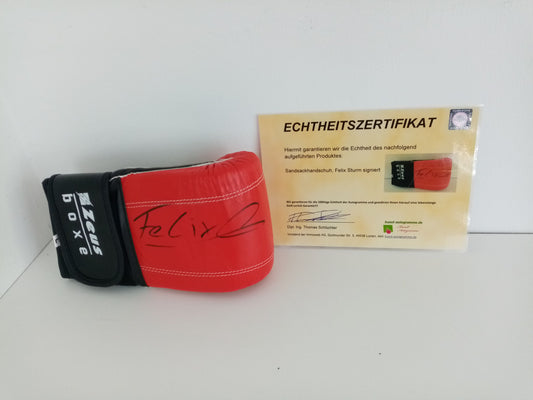 Punching bag glove Felix Sturm signed autograph signature boxing new COA