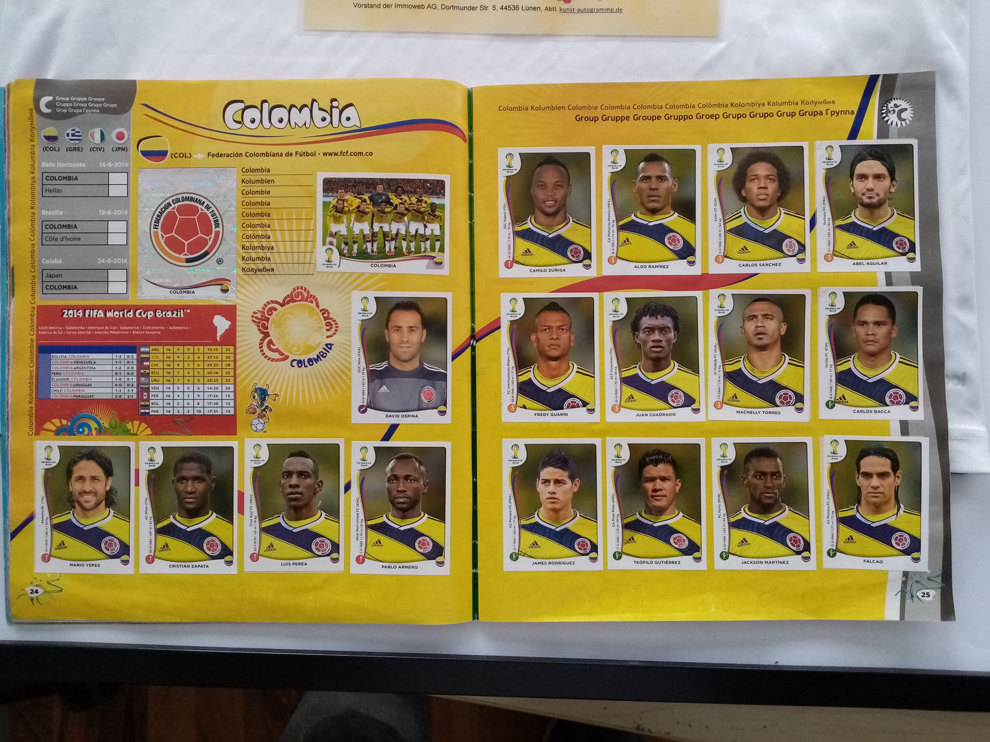 Panini Sammelkarten DFB WM 2014 signiert im Rahmen + DFB Adidas Trikot